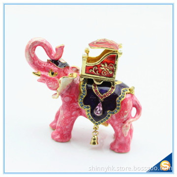 Handmade Elephant With Chair Metal Jewelry Box For Tourism Gifts SCJ814